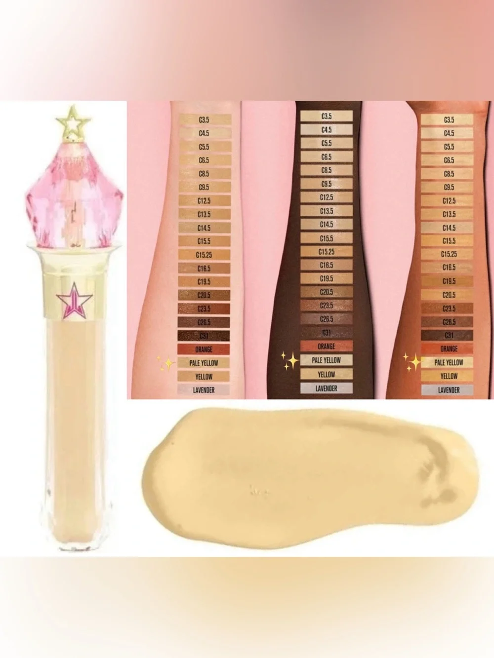 Jeffree Star Magic Star Liquid Concealer (Pale Yellow) NIB 3.4 ml / 0.115 fl oz